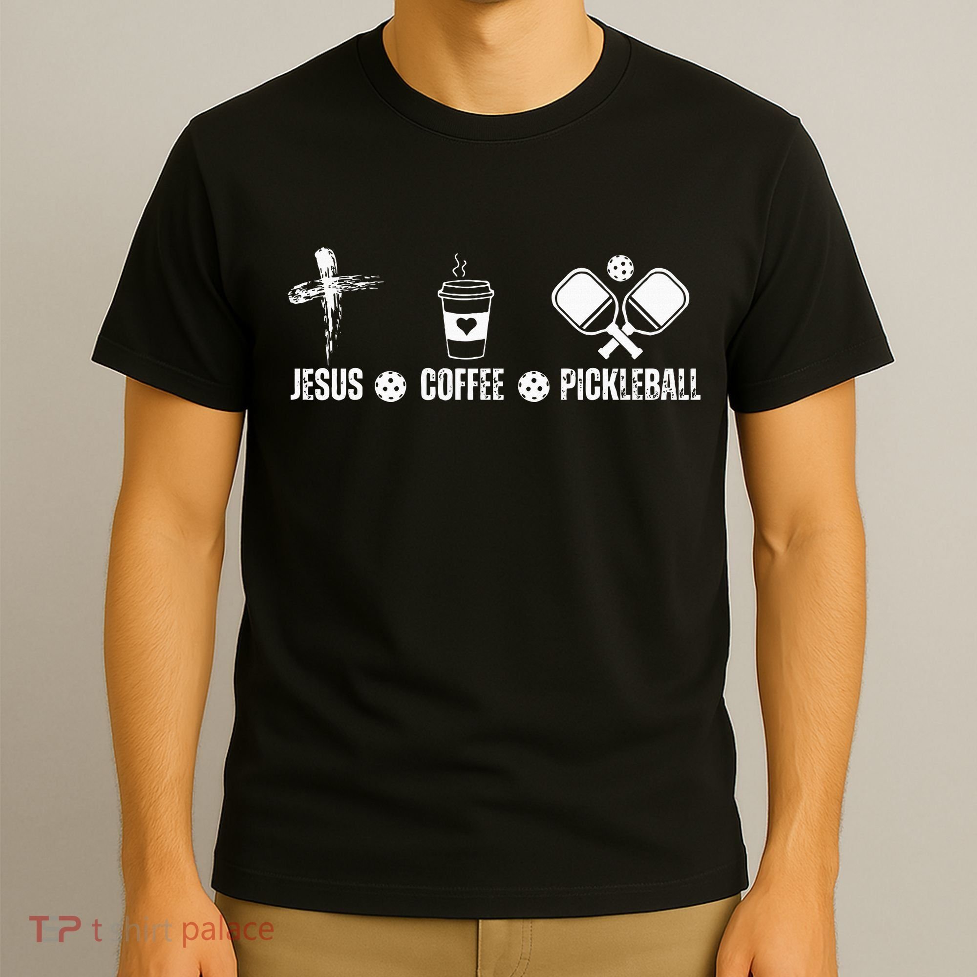 Jesus Coffee Pickleball Funny Christian Pickleball Lovers T-Shirt