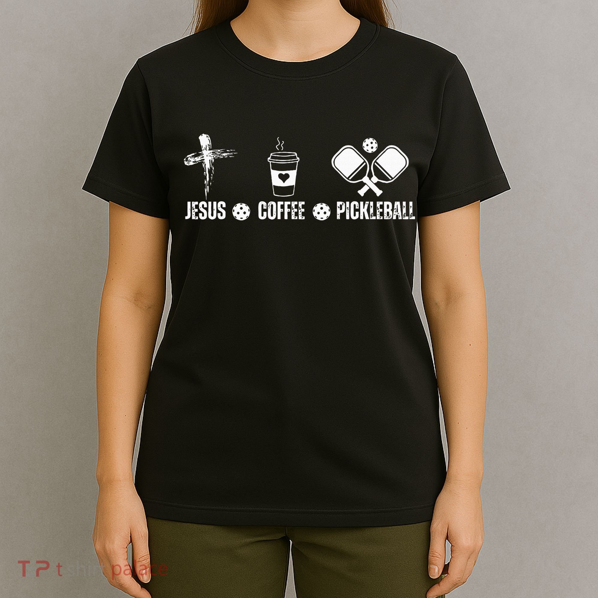 Jesus Coffee Pickleball Funny Christian Pickleball Lovers T-Shirt