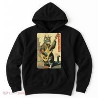 Japanese Cat Princess Playing The Electric Guitar Hoodie thumb 0