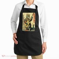 Japanese Cat Princess Playing The Electric Guitar Apron thumb 2