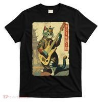 Japanese Cat Princess Playing The Electric Guitar T-Shirt thumb 0