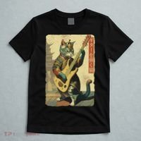 Japanese Cat Princess Playing The Electric Guitar T-Shirt thumb 5