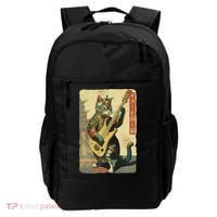 Japanese Cat Princess Playing The Electric Guitar Backpack thumb 0