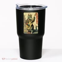 Japanese Cat Princess Playing The Electric Guitar Tumbler thumb 0
