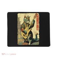 Japanese Cat Princess Playing The Electric Guitar Mousepad thumb 0