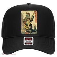 Japanese Cat Princess Playing The Electric Guitar Hat thumb 0