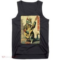 Japanese Cat Princess Playing The Electric Guitar Tank Top thumb 0