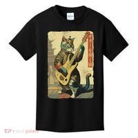 Japanese Cat Princess Playing The Electric Guitar Kids T-Shirt thumb 0