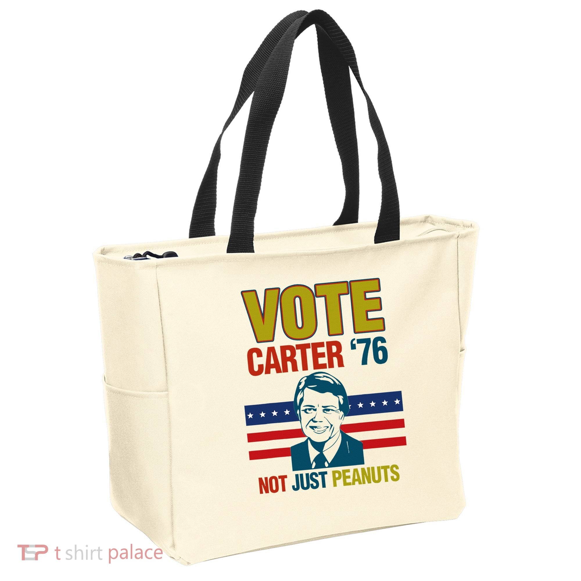 Jimmy Carter Quote Slogan Nuts 1976 President Tote Bag