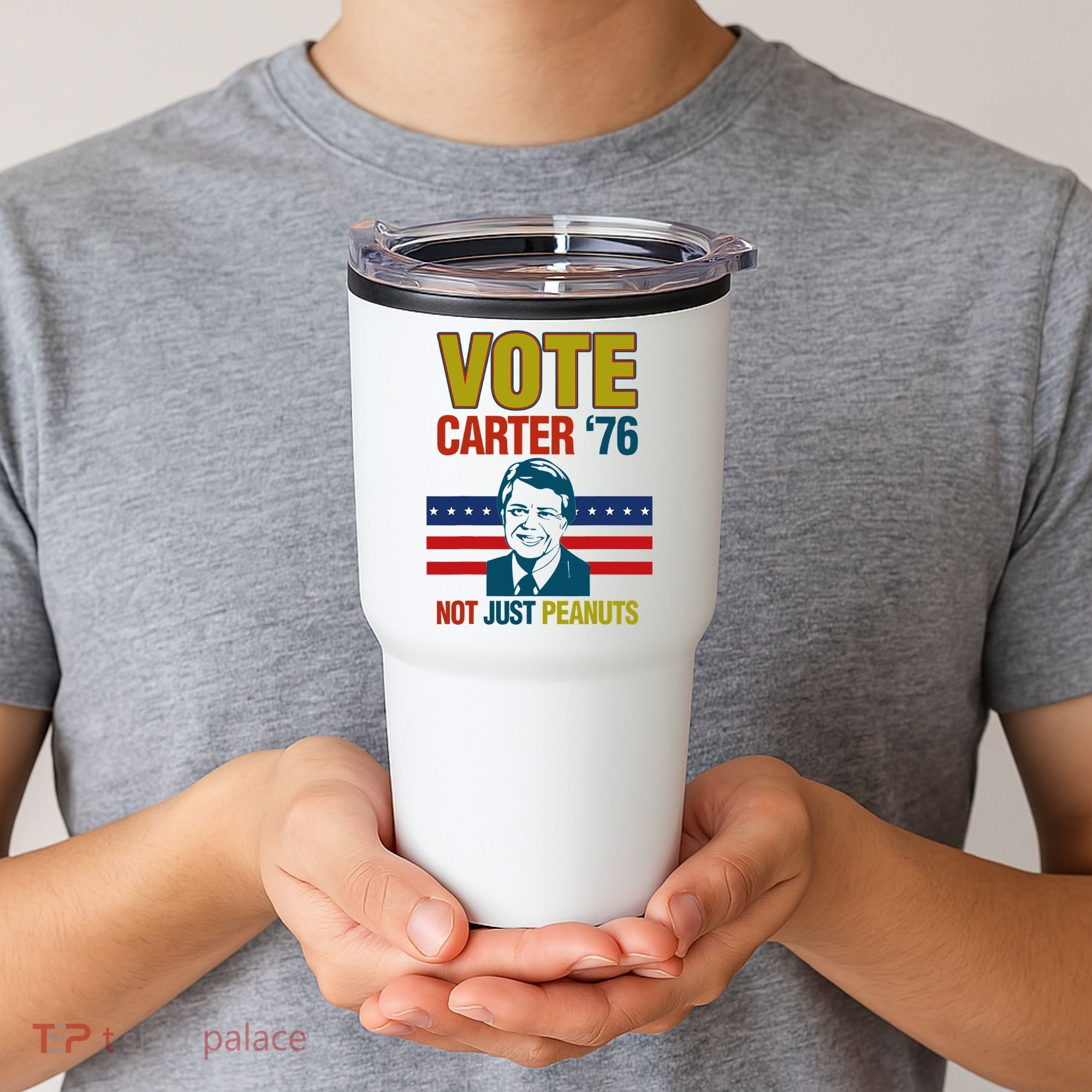 Jimmy Carter Quote Slogan Nuts 1976 President Tumbler