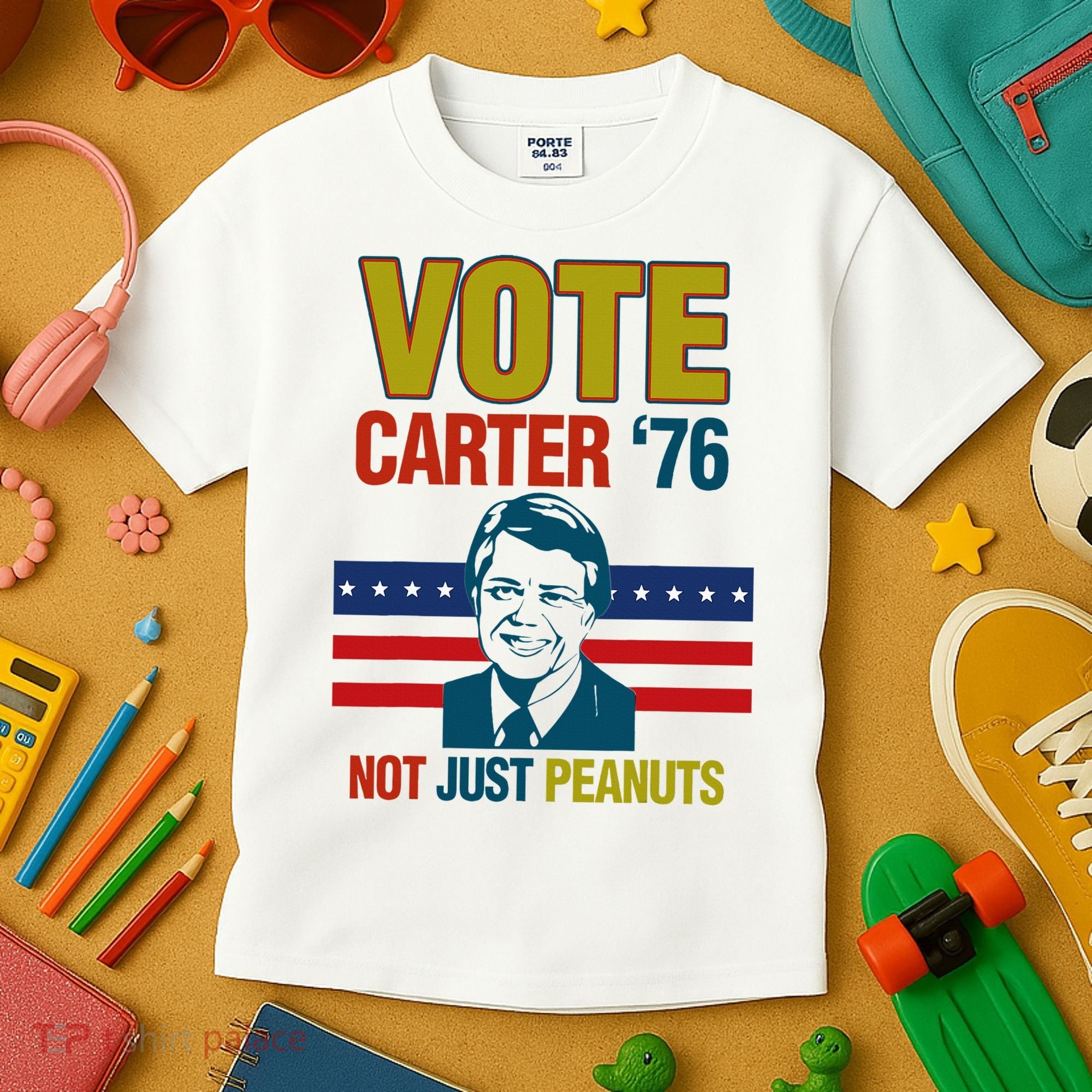 Jimmy Carter Quote Slogan Nuts 1976 President Kids T-Shirt