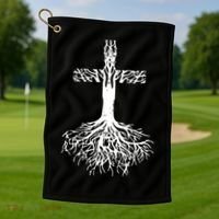 Jesus Cross Roots Golf Towel thumb 1