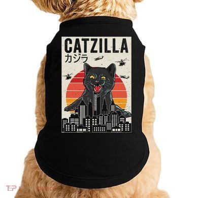 Japanese Catzilla Retro Anime Cat Doggie Tank