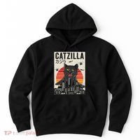 Japanese Catzilla Retro Anime Cat Hoodie thumb 0