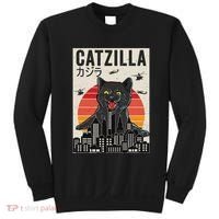 Japanese Catzilla Retro Anime Cat Sweatshirt thumb 0
