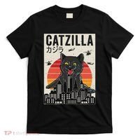 Japanese Catzilla Retro Anime Cat T-Shirt thumb 0