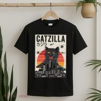 Japanese Catzilla Retro Anime Cat T-Shirt thumb 2