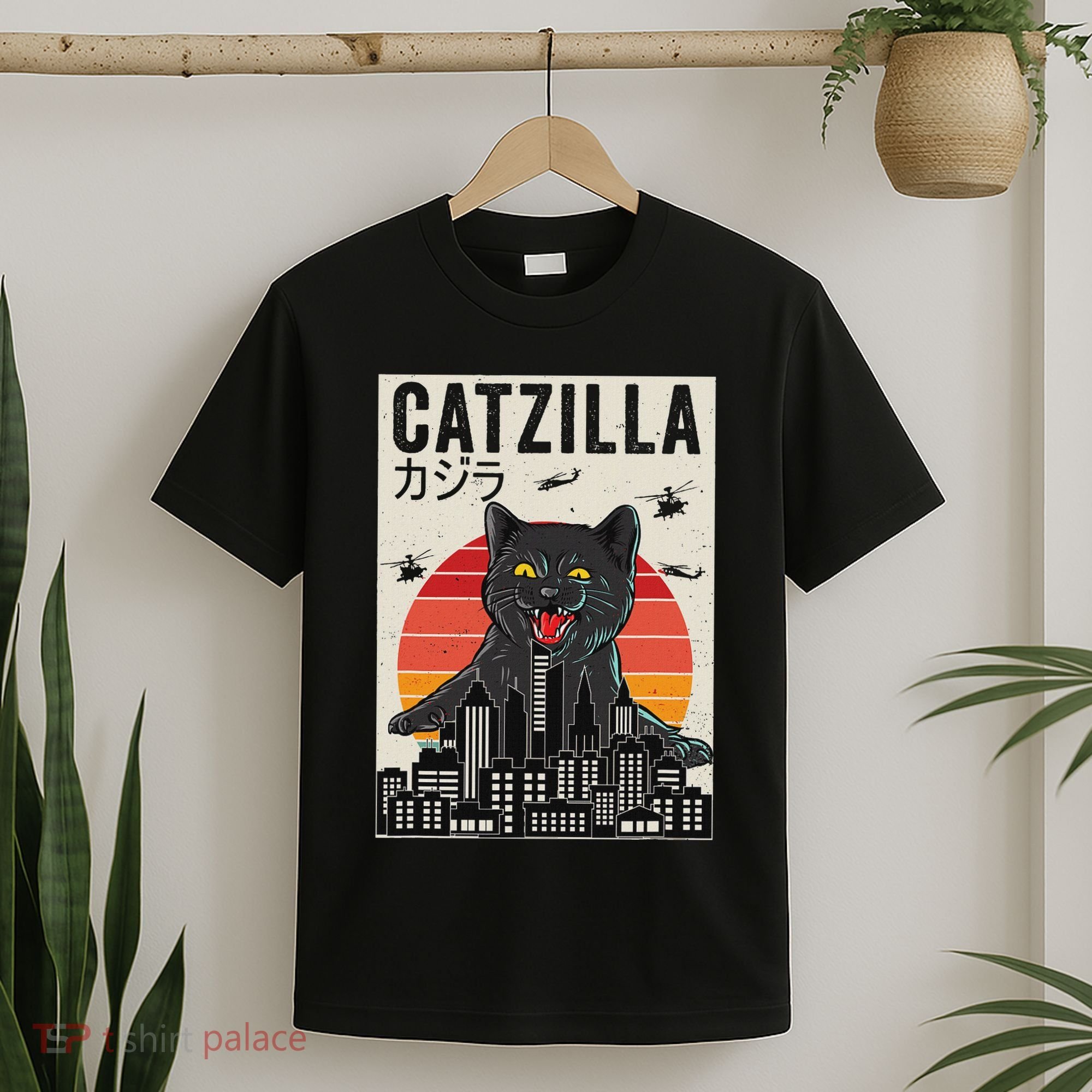 Japanese Catzilla Retro Anime Cat T-Shirt