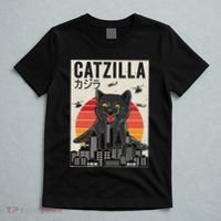 Japanese Catzilla Retro Anime Cat T-Shirt thumb 5