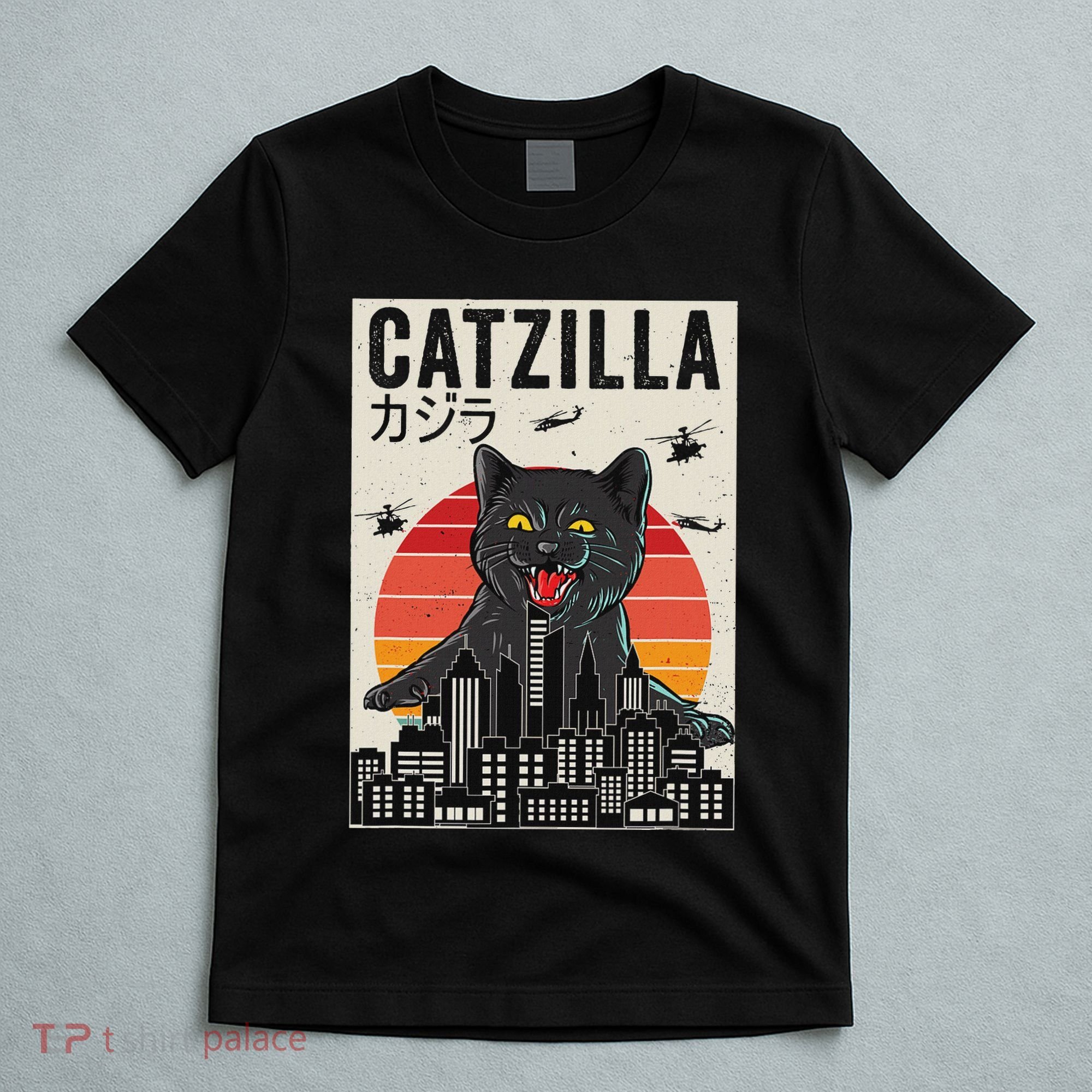 Japanese Catzilla Retro Anime Cat T-Shirt