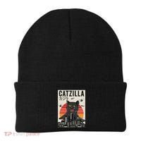 Japanese Catzilla Retro Anime Cat Beanie thumb 0