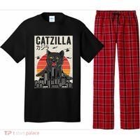 Japanese Catzilla Retro Anime Cat Pajama Set thumb 0