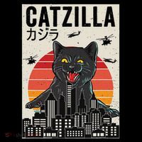 Japanese Catzilla Retro Anime Cat Baby Bodysuit thumb 2