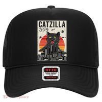 Japanese Catzilla Retro Anime Cat Hat thumb 0