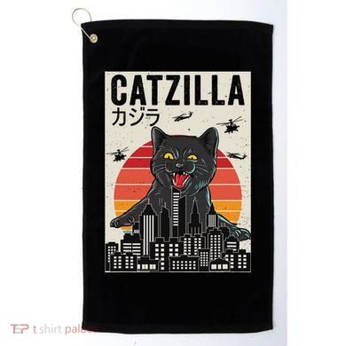 Japanese Catzilla Retro Anime Cat Golf Towel