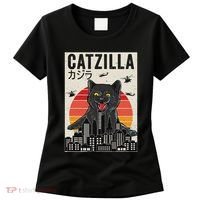 Japanese Catzilla Retro Anime Cat Women's T-Shirt thumb 0