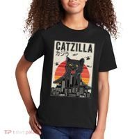 Japanese Catzilla Retro Anime Cat Kids T-Shirt thumb 2