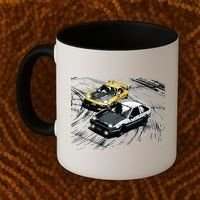 JDM Car Street Drift Race 86 VS FD Anime Style Coffee Mug thumb 2