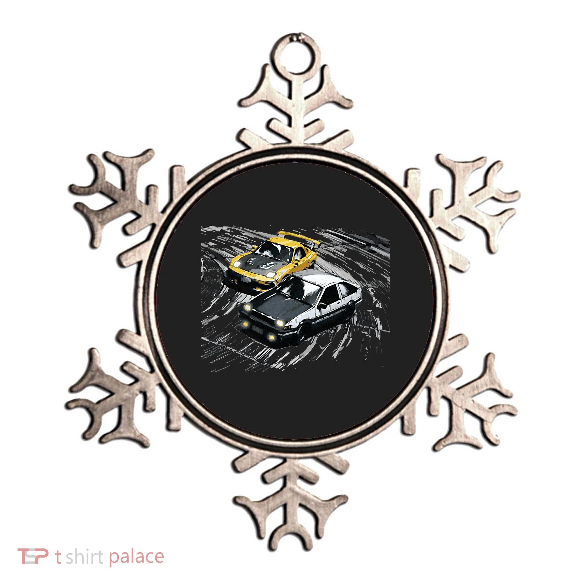 JDM Car Street Drift Race 86 VS FD Anime Style Ornament