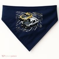 JDM Car Street Drift Race 86 VS FD Anime Style USA-Made Doggie Bandana thumb 0