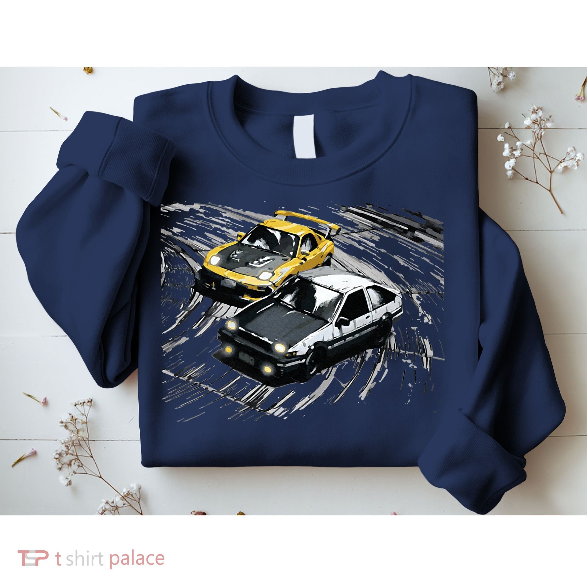 JDM Car Street Drift Race 86 VS FD Anime Style Sweatshirt