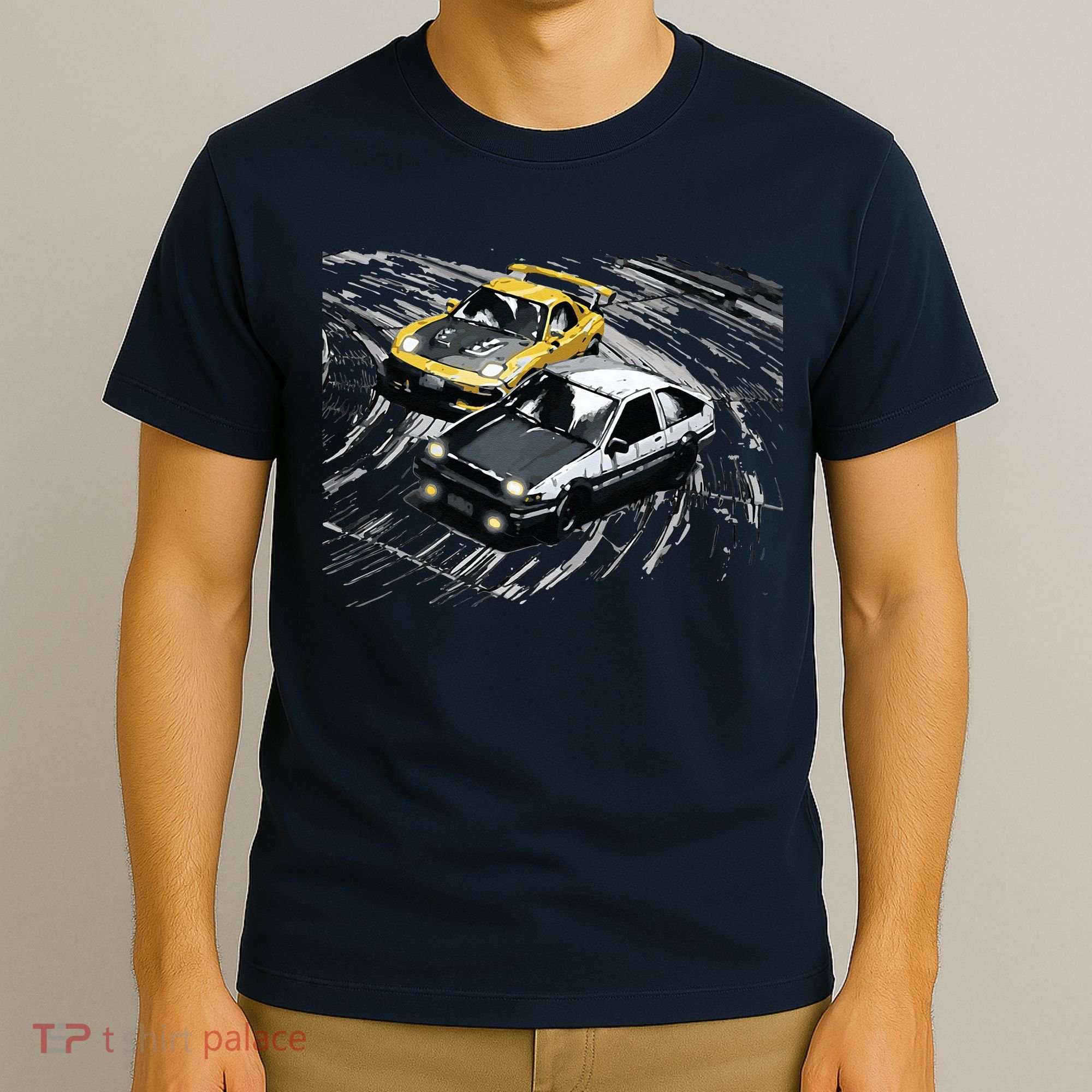 JDM Car Street Drift Race 86 VS FD Anime Style T-Shirt