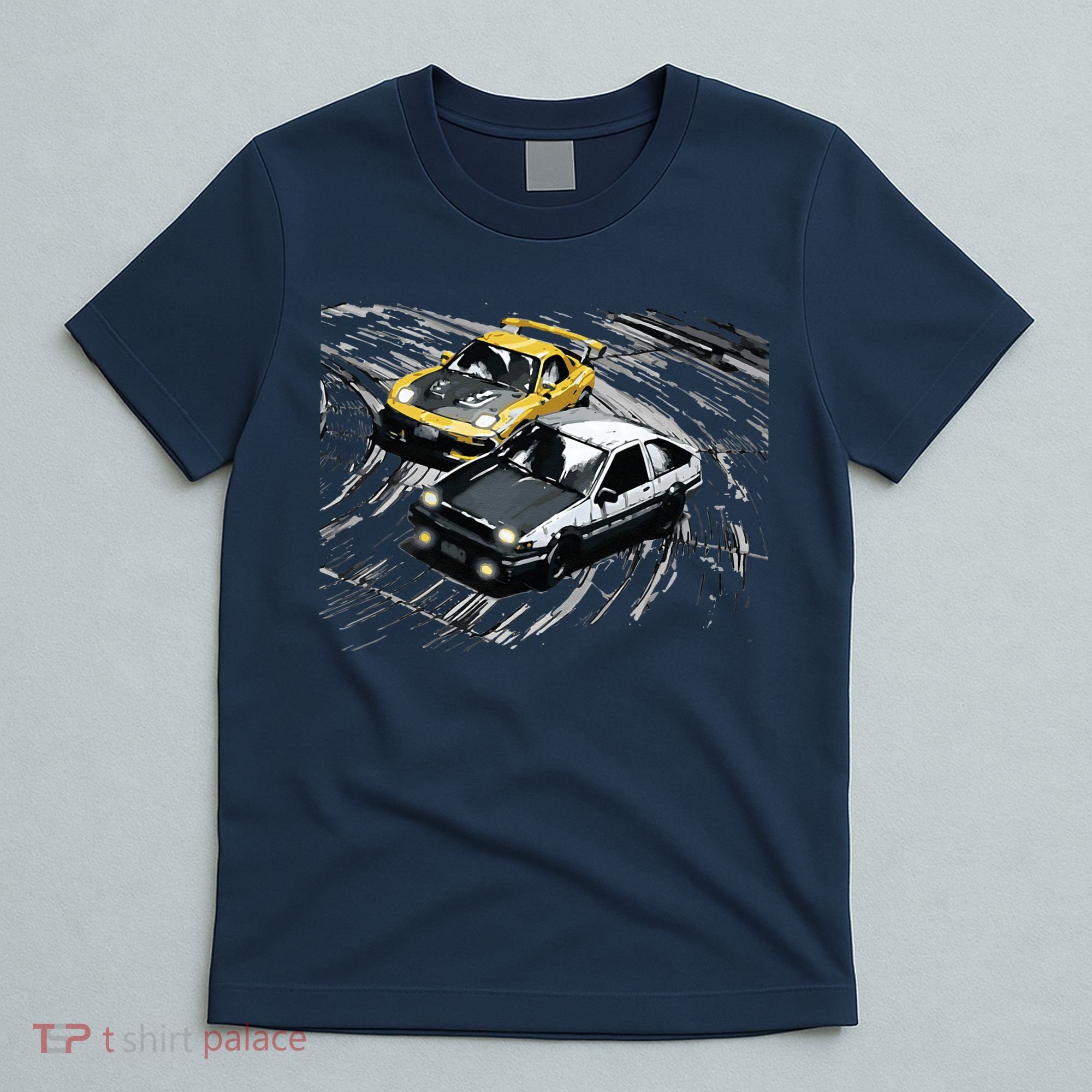 JDM Car Street Drift Race 86 VS FD Anime Style T-Shirt