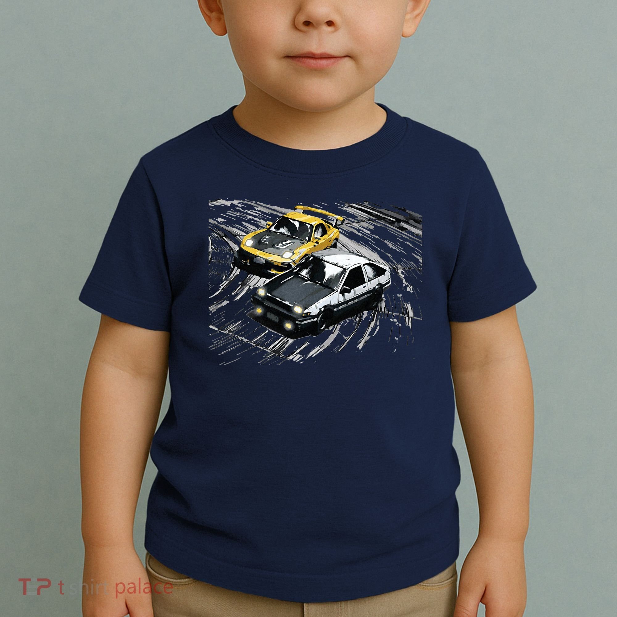 JDM Car Street Drift Race 86 VS FD Anime Style Toddler T-Shirt