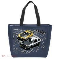 JDM Car Street Drift Race 86 VS FD Anime Style Tote Bag thumb 0