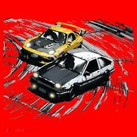 JDM Car Street Drift Race 86 VS FD Anime Style Santa Hat thumb 1