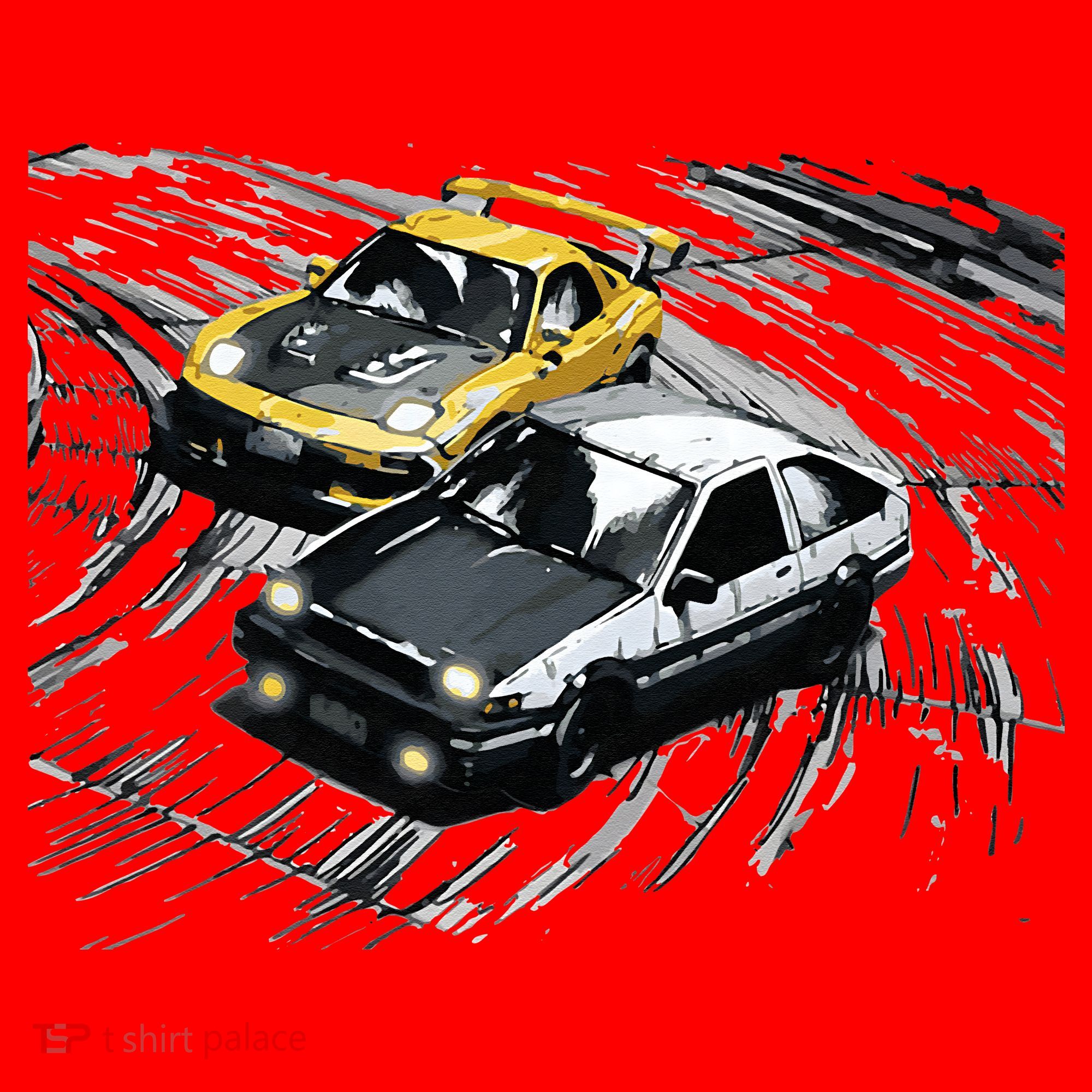 JDM Car Street Drift Race 86 VS FD Anime Style Santa Hat