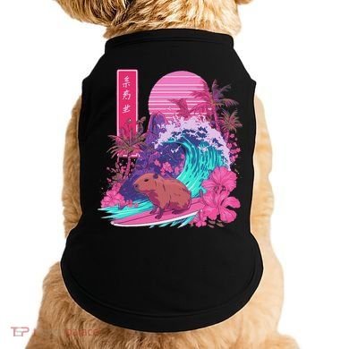 Japanese Capybara Surfing Wave Great Wave Japan Doggie Tank