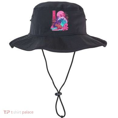 Japanese Capybara Surfing Wave Great Wave Japan Bucket Hat