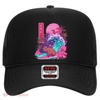 Japanese Capybara Surfing Wave Great Wave Japan Hat thumb 0