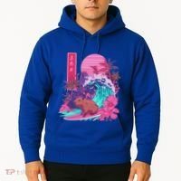 Japanese Capybara Surfing Wave Great Wave Japan Hoodie thumb 2