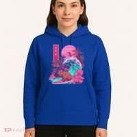 Japanese Capybara Surfing Wave Great Wave Japan Hoodie thumb 5