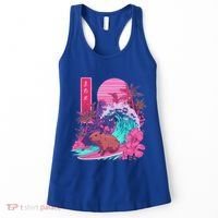 Japanese Capybara Surfing Wave Great Wave Japan Women's Tank Top thumb 0