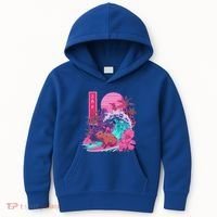 Japanese Capybara Surfing Wave Great Wave Japan Kids Hoodie thumb 0
