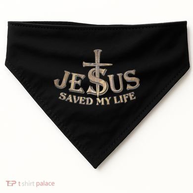 Jesus Christ Saved My Life USA-Made Doggie Bandana