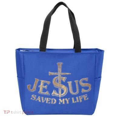 Jesus Christ Saved My Life Tote Bag